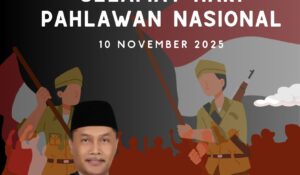 Merah Dan Putih Modern Ilustrasi Selamat Hari Pahlawan Poster